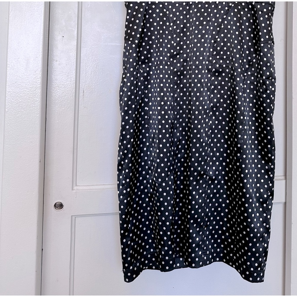 NWT Nine west tailored strapless/spaghetti straps polka dit dress sill - Picture 4 of 4